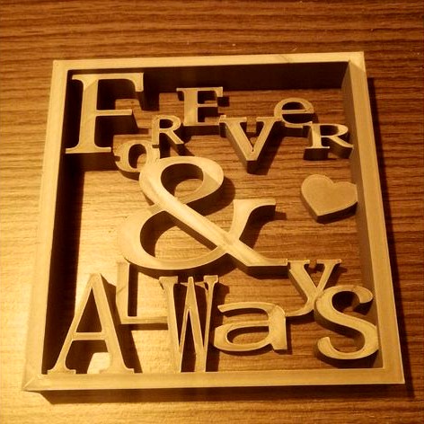 Forever and Always love sign 15x15cm (valentine) by FTF99