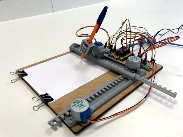 Simple CNC plotter (Drawing Machine) by mith