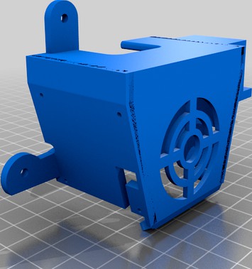 Ender 3 Max Fan Shroud with BL Touch Mount with Micro Swiss Direct Drive Extruder and Hot End by swartztech