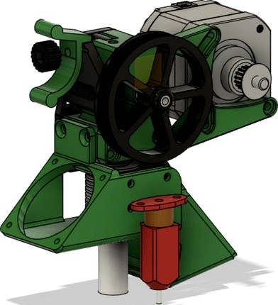 SILVIUS extruder: Belted 1:5 BMG dual gear  by Baltojikale