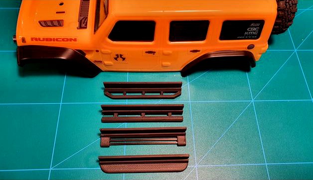Side steps for Axial SCX24 (Jeep Wrangler JLU) by 3dxspin