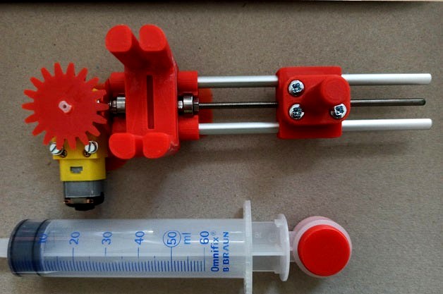 open end syringe driver (28BYJ-48 stepper or gearmotor) by KaiDC