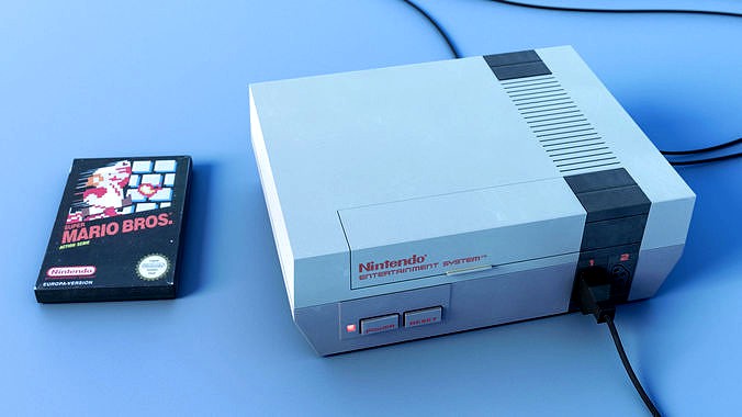 NES console and its controller