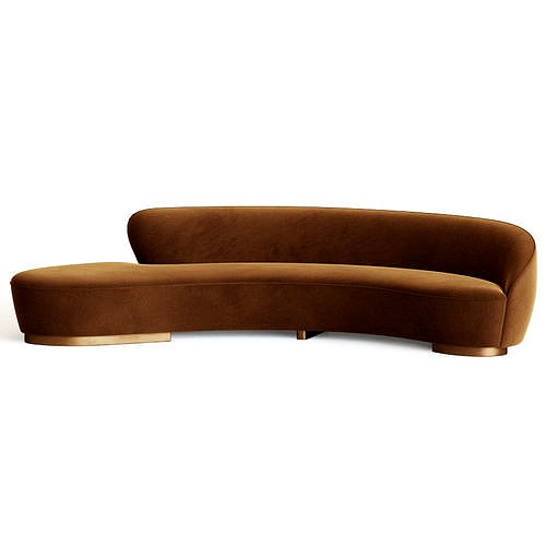 Freeform Curved Sofa With Arm Vladimir Kagan