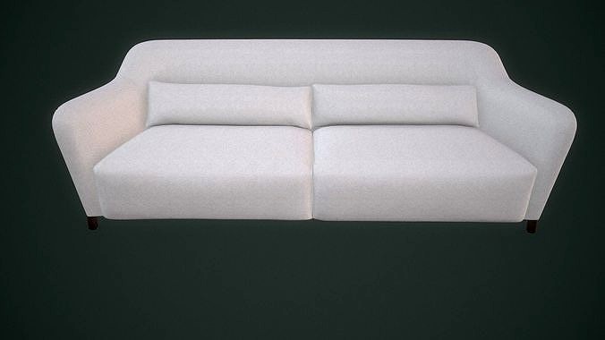 Sofa 3D Model with Cushions