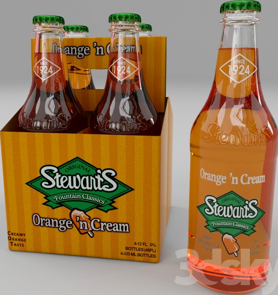 gas water Stewarts orange soda