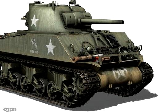 M4A3 Sherman - 75mm - Mid production3d model