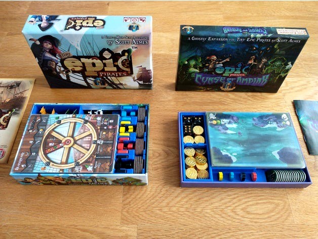 Tiny Epic Pirates Boardgame Box Inserts by Pu1p