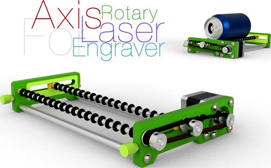 Rotary Axis for Laser Engraver by Perinski