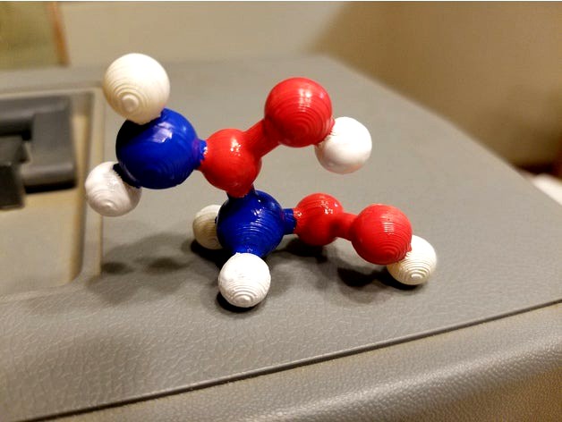 Molecular model - Vinyl Acetate - atomic scale model of slime's main monomer by econopotamus