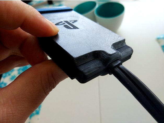 PS4 VR HDMI Cable Connectors Protection Box with PS logo by Milogom