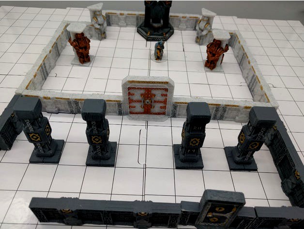 DungeonSticks - Dwarven Hall - 28mm by ecaroth