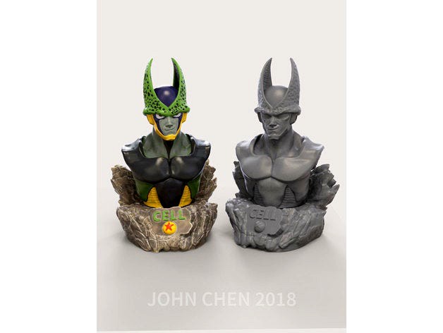 Perfect Cell DBZ Bust & Base by vfxforge