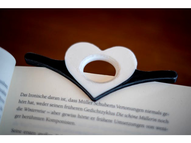 Book Holder with Heart dual material by Technofrikus