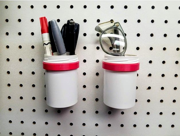Pegboard Cup Mount by entomophile