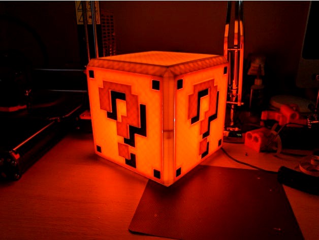 Mario Bros Question Block Lamp by lunchb0x6669