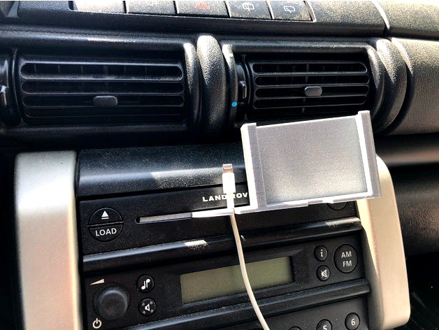 CD Car slot for Smartphone with cable support by DavidZeke