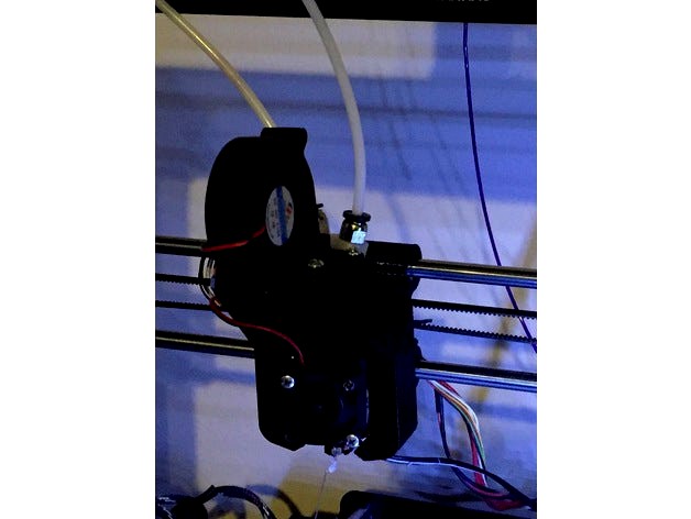 Wanhao X carriage E3D rework w/part cooling fan by jpasternack