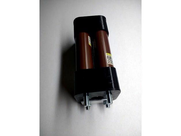 18650 2x2 Battery Holder by simonwilson