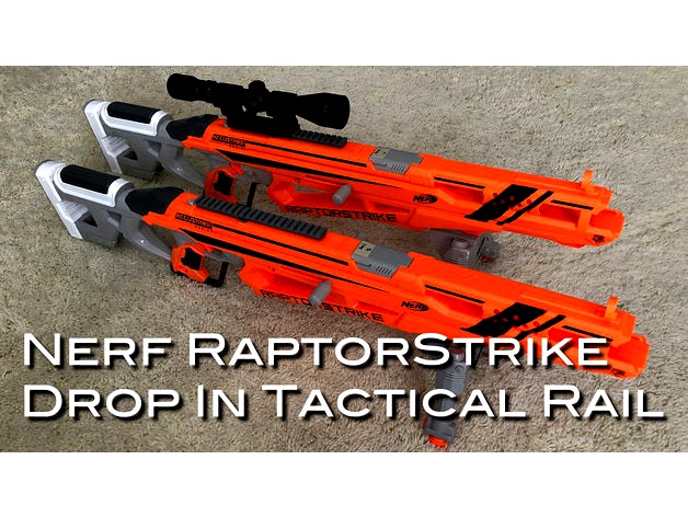 Nerf RaptorStrike Picatinny and N-Strike Rails by kitsune109