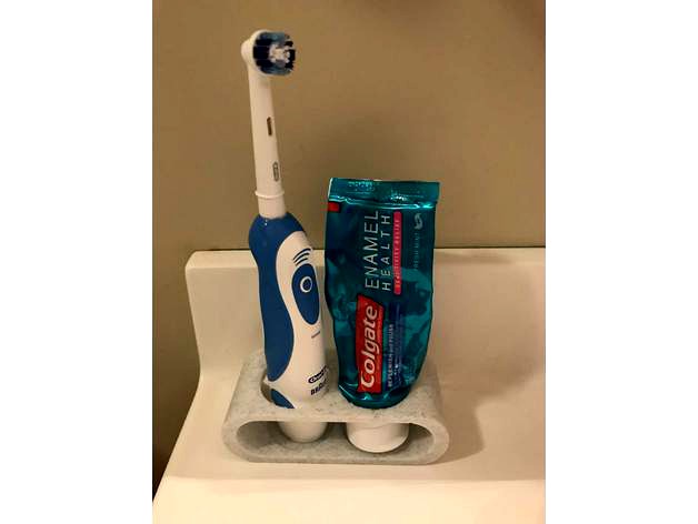 Electric Toothbrush and Toothpaste holder by Chimaera
