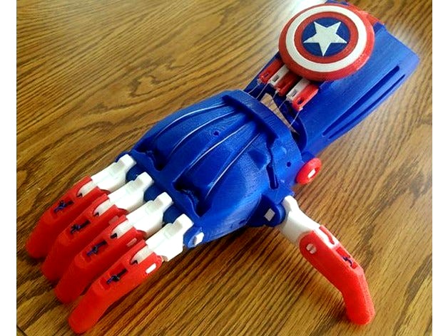 Raptor Reloaded Prosthetic Hand - Captain America inspired theme by vaqueram