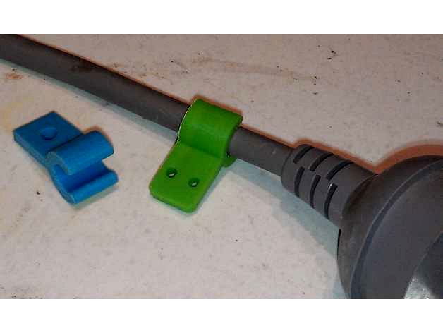 Cable clip with screw or nail fixing tab by 1944GPW