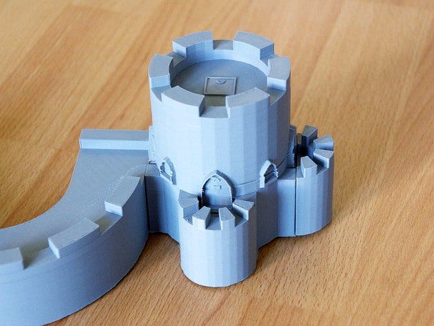 Parametric Donjon Tower for Modular Castle Playset by Bikecyclist
