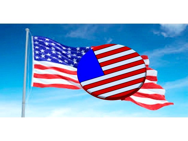 American Flag Pop Socket Cover by JustinSpanier