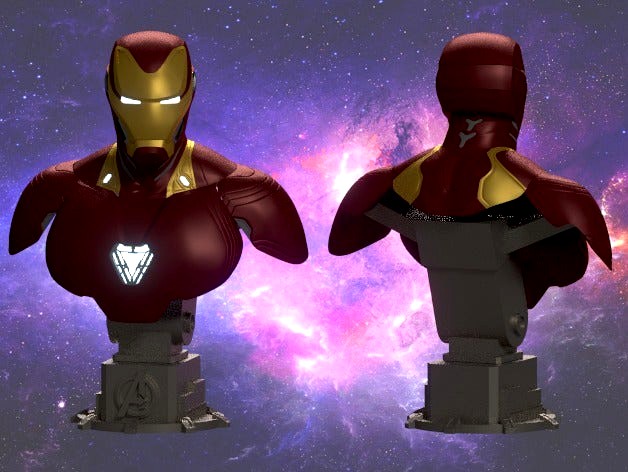 Iron Man Mark 50 Bust - Avengers: Infinity War by HappyMoon