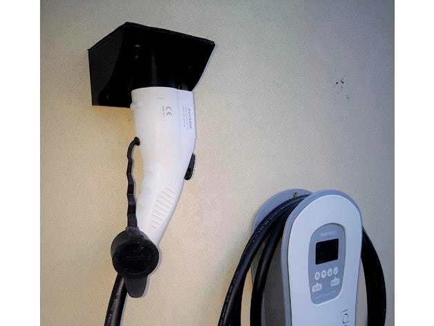 Weather proof holster for exterior EV charge plug by chrishornby