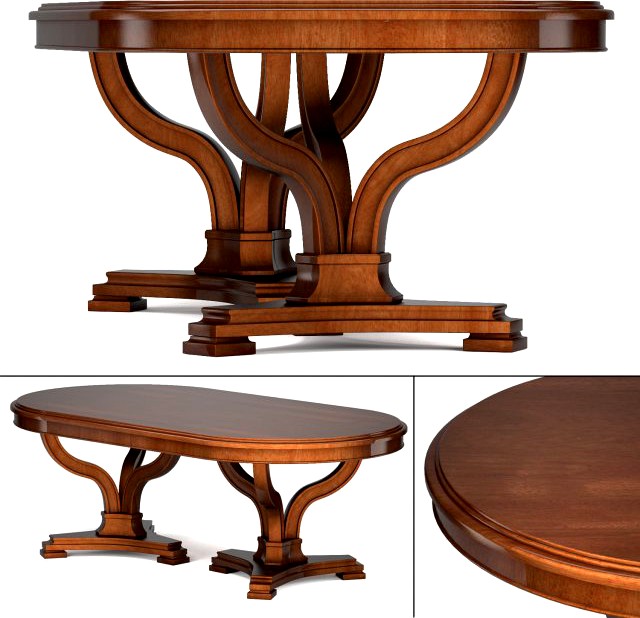 Avalon Heights-Art Epoch Pedestal Table 3D Model