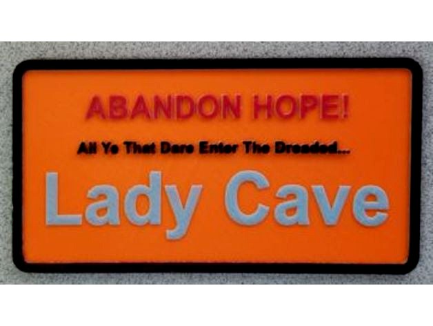 Lady Cave Sign Remixed - 4 Colors by lowboydrvr