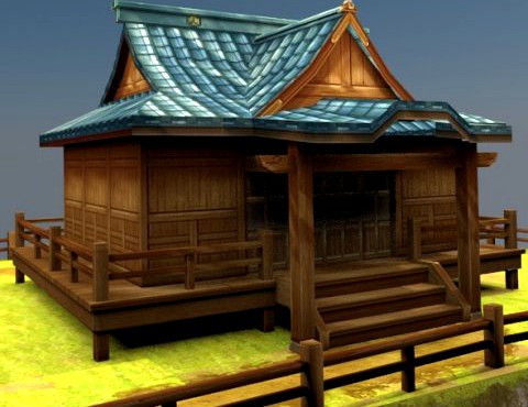 House low-poly for games mobile 3D Model