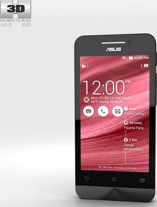 Asus Zenfone 4 Cherry Red 3D Model