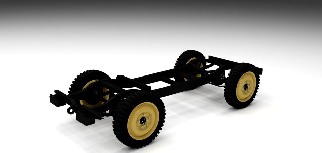 Jeep Willys Chassis 3D Model