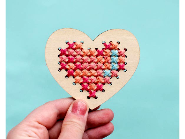 Laser Cut Embroidered Heart by Colleeniebikini