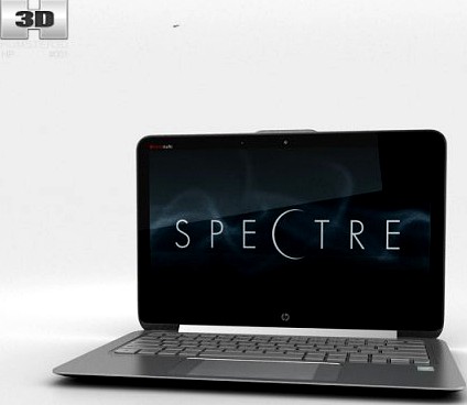 HP Spectre 13 inch Ultrabook Silver 3D Model