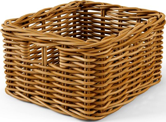 Wicker Basket Ikea Byholma 1 Natural 3D Model