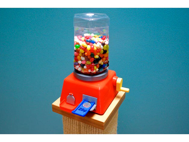 The Coin Slide Operated Jelly Bean Machine by sthone