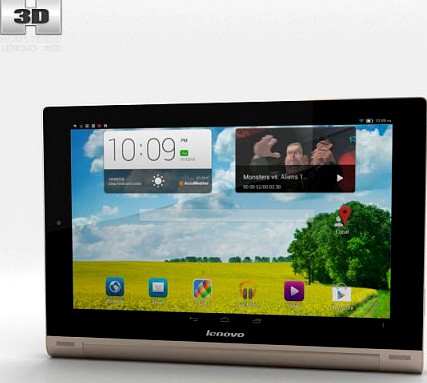 Lenovo Yoga Tablet 10 HD Champagne Gold 3D Model