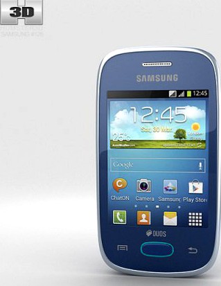Samsung Galaxy Pocket Neo Blue 3D Model