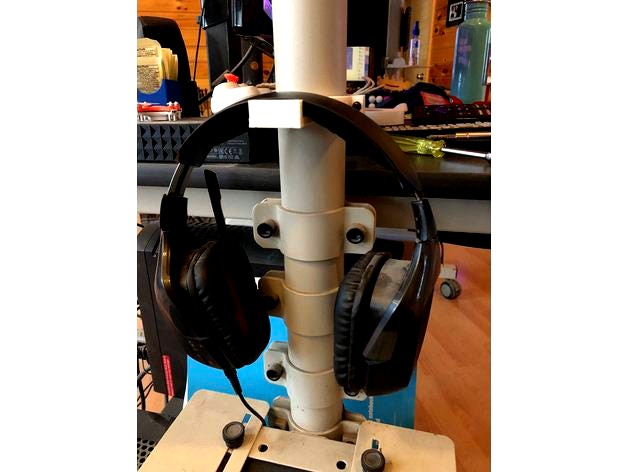 Desk headset holder for VersaTables by HunterGreen