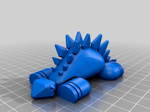 OpenSCAD Stegosaurus by broodrooster