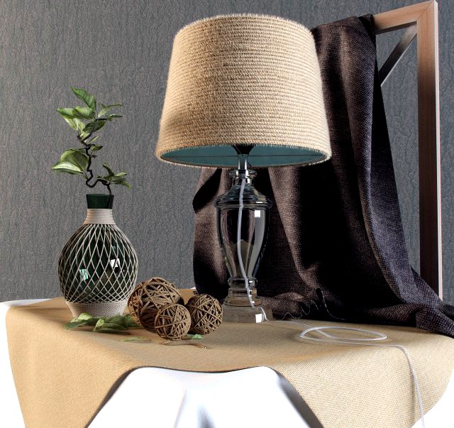 Decorative set with lamp 3D Model