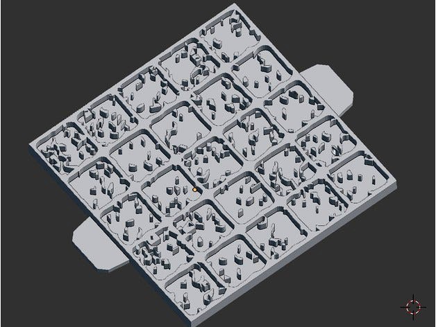 Foam Terrain Stamp - Snow / Dirt - 1" grids by ecaroth