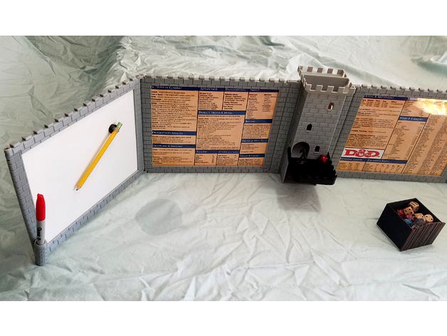 DM Screen with Dice Tower by thsturgill
