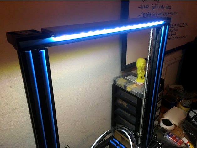 LED Light Bar Front & Back CR-10 / CR-10S (No Screws Needed) by Dooder_Snickel