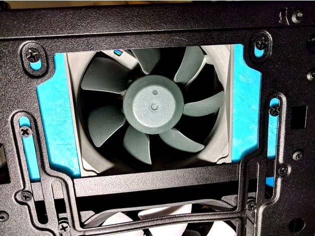 Fractal Define Mini C fan mount to cool 3.5" hdd (Tempered Glass) by diarx