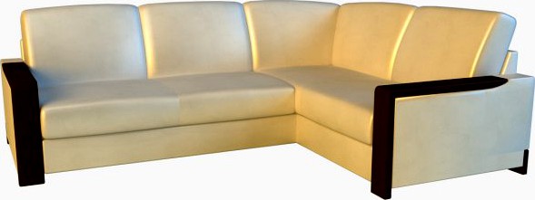 Leather corner sofa 3D Model